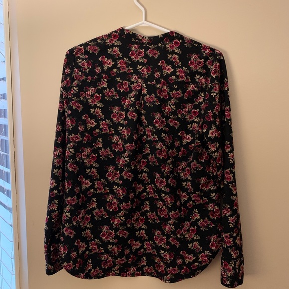 Dynamite floral business casual long sleeve blouse size small - Picture 3 of 3